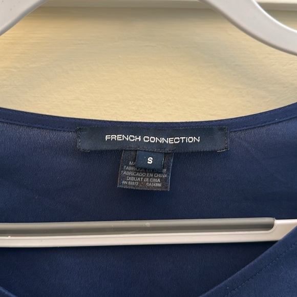 French Connection Navy Blue Long Sleeve Top - Picture 2 of 3